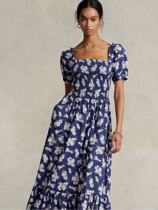 Polo Ralph Lauren Dresses & Skirts - Polo Ralph Lauren Blue Floral Day Dress with pockets (size XL)